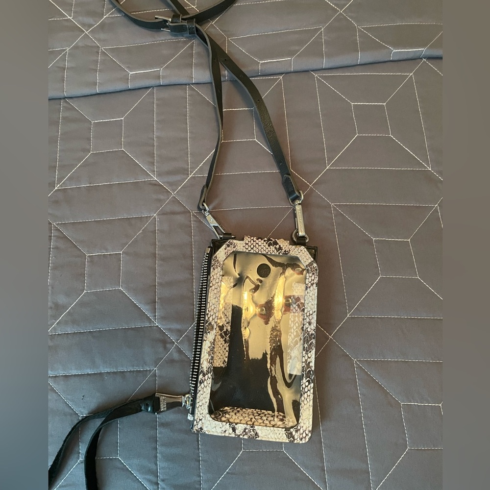 Snakeskin print cell phone case/pouch